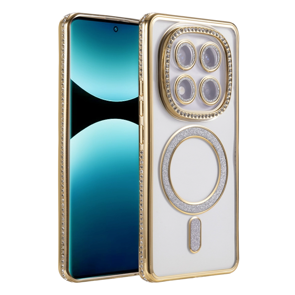 Xiaomi Redmi Note 15 Pro 4g Joke Simli Magneticsafe Kılıf - Gold