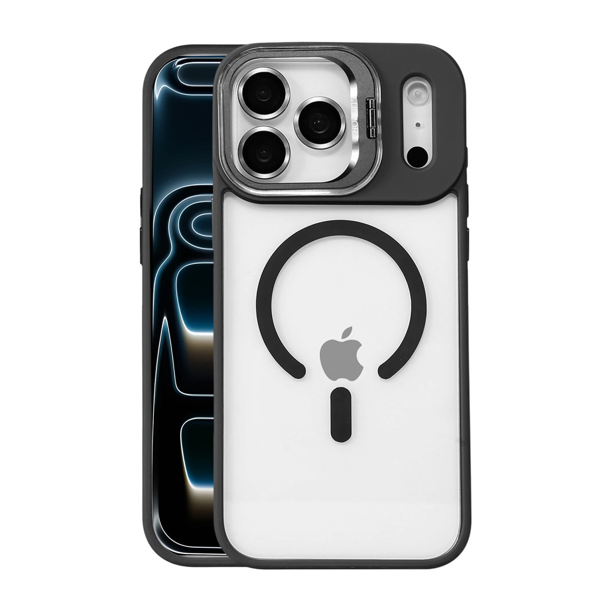 Joko  İphone 17 Pro Remim Lensli Magsafe Standlı Kapak - Siyah
