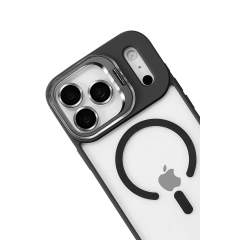 Joko  İphone 17 Pro Remim Lensli Magsafe Standlı Kapak - Siyah