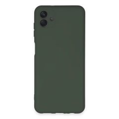 Samsung Galaxy A04e Kılıf Nano İçi Kadife Silikon - Koyu Yeşil
