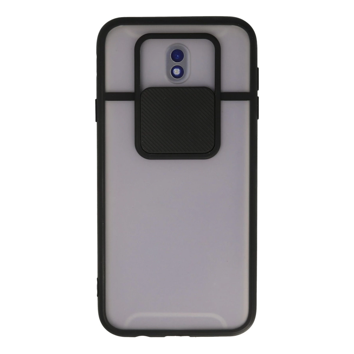 Samsung Galaxy J7 Pro / J730 Kılıf Palm Buzlu Kamera Sürgülü Silikon - Siyah