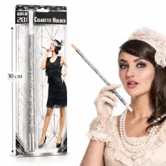 Gümüş Payetli Sigara Tutacağı