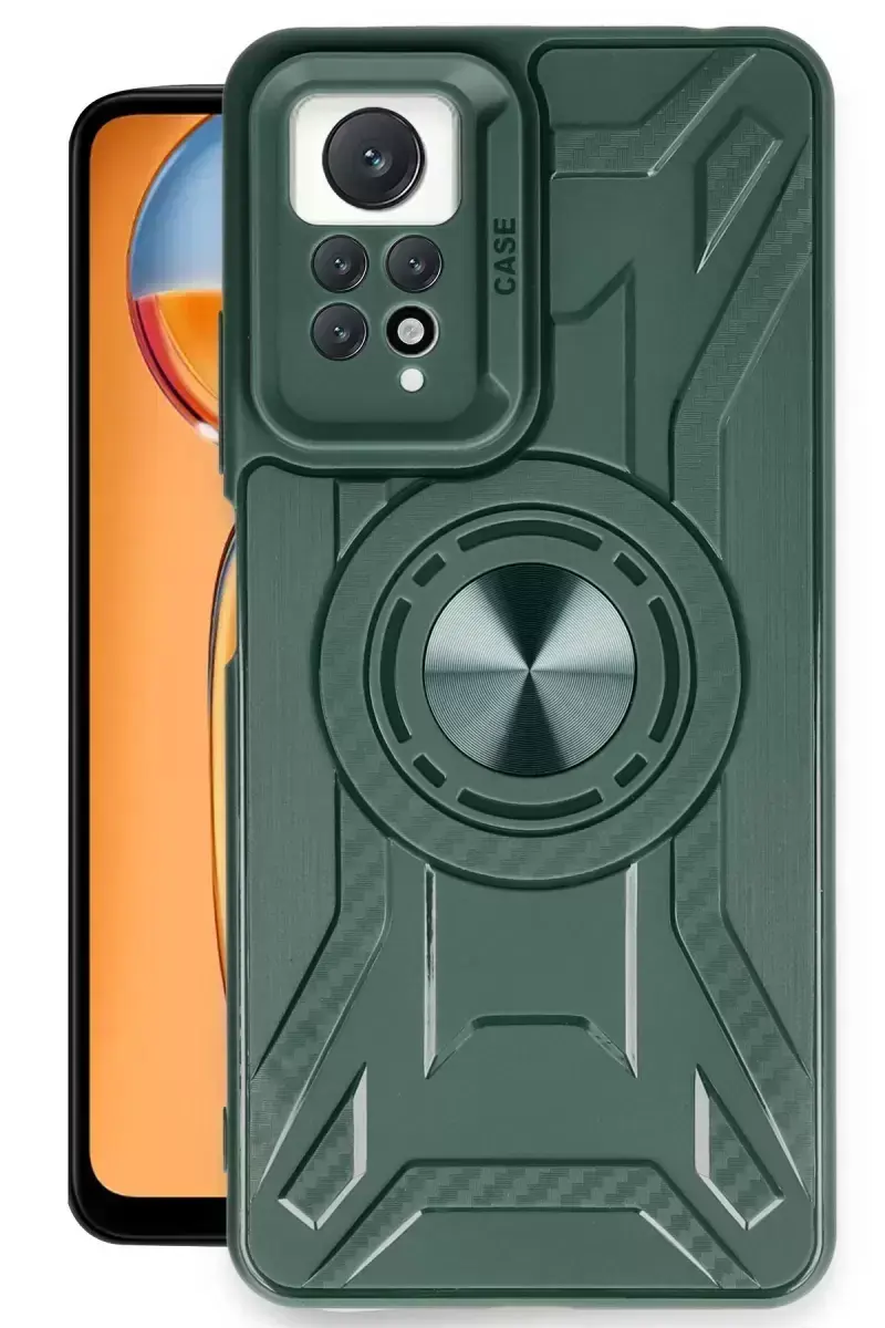 Newface Xiaomi Redmi Note 12 Pro 4g Kılıf Lincoln Silikon - Koyu Yeşil