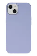 Newface Apple İphone 14 Kılıf Nano İçi Kadife Silikon - Lila