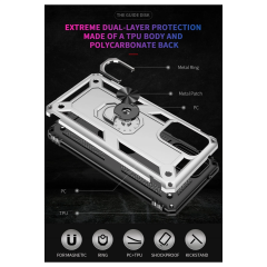 Samsung Galaxy A53 5g Kılıf Sofya Yüzüklü Silikon Kapak - Gümüş