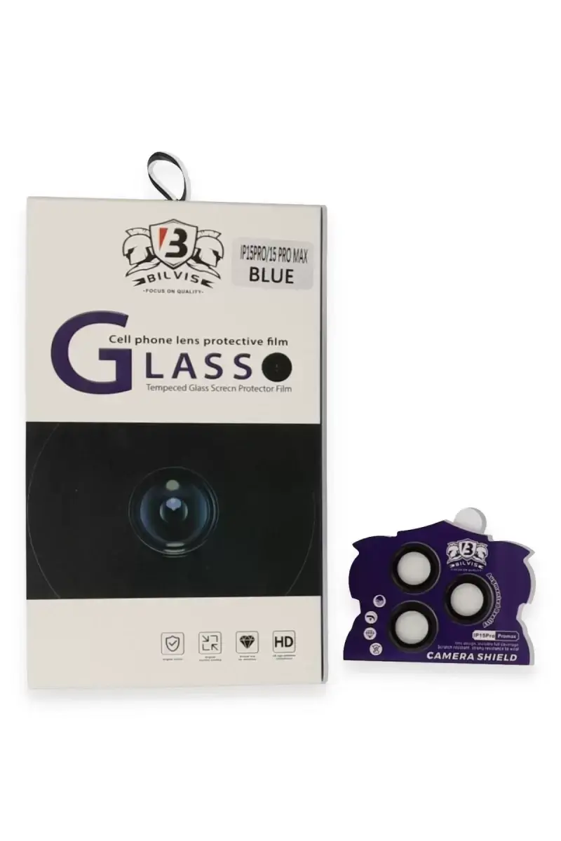 Newface Apple İphone 15 Pro Max Bilvis Titan Kamera Lens - Lacivert