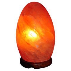 Elips Şekilli Doğal Himalaya Kaya Tuzu Lambası Kablolu Ampullü Pembe 2-3 Kg