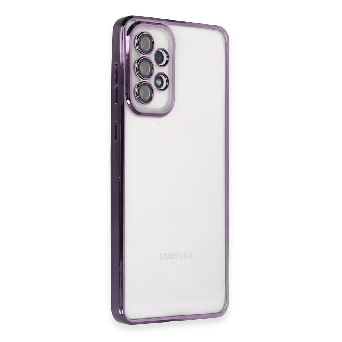 Samsung Galaxy A33 5g Kılıf Razer Lensli Silikon - Mor