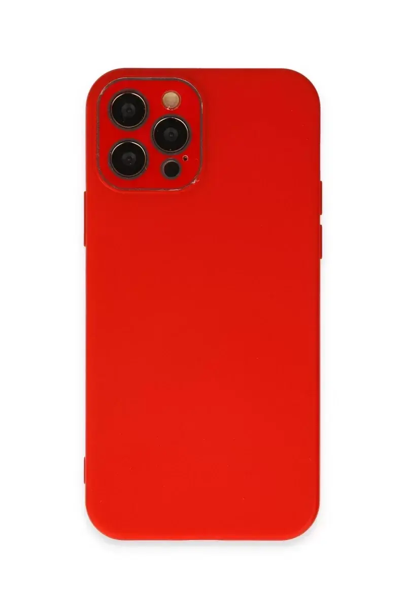 Newface İphone 12 Pro Kılıf Lansman Glass Kapak - Kırmızı