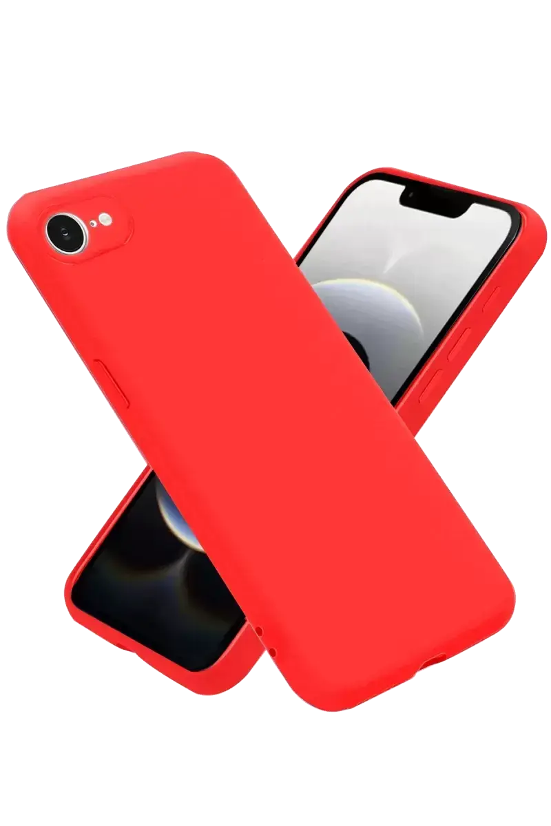 Newface İphone 16e Kılıf First Silikon - Kırmızı