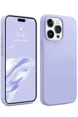 Newface Apple İphone 15 Pro Max Kılıf First Silikon - Lila