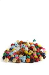 Karışık Renk Yuvarlak Boncuk 6mm 100 Adet