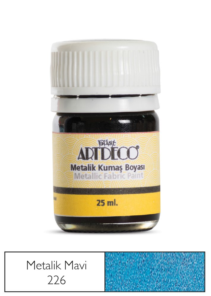 Metalik Kumaş Boyası 25ml Mavi 226