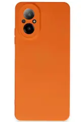 Newface Realme 12 Lite Kılıf Nano İçi Kadife Silikon - Turuncu
