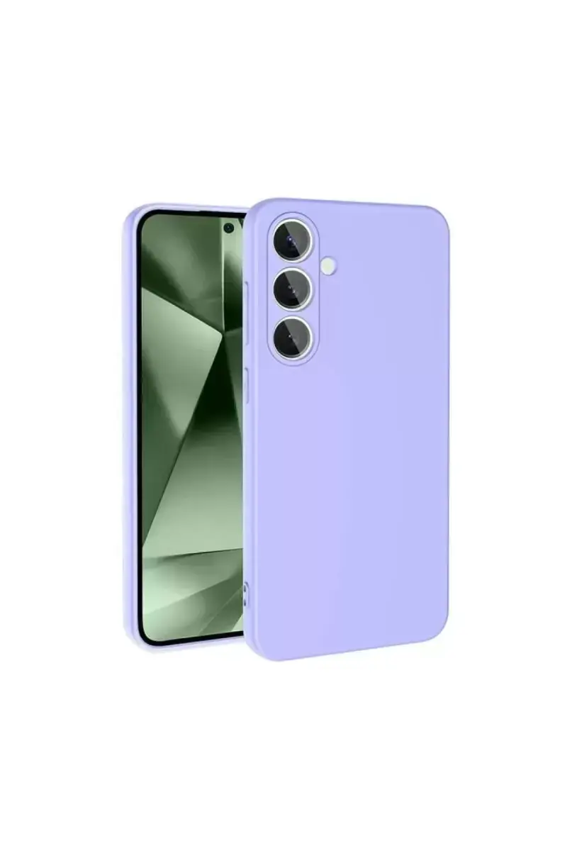 Newface Samsung Galaxy S24 Fe Kılıf Nano İçi Kadife Silikon - Lila