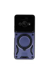Newface Xiaomi Poco C61 Kılıf Joy Lens Standlı Kapak - Lacivert
