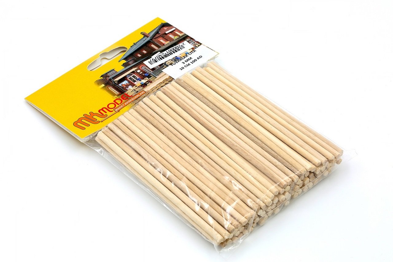 Ahşap  Yuvarlak Çıta 3mmx10cm 100 Adet