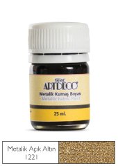 Metalik Kumaş Boyası 25ml Açık Altın 1221