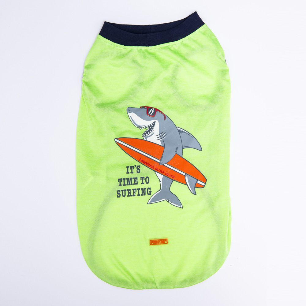 Pawstar Green Shark Büyük T-shirt 4XLarge  47X55X72 CM
