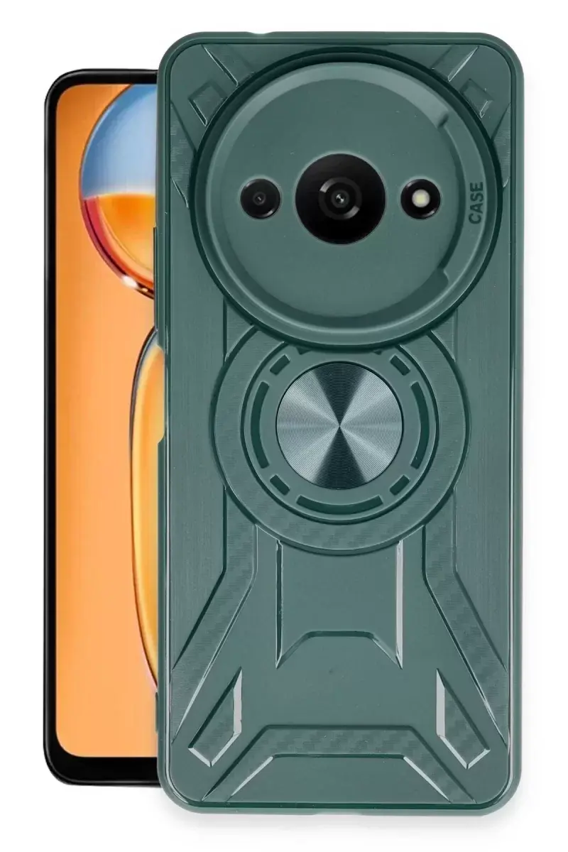 Newface Xiaomi Redmi A3 4g Kılıf Lincoln Silikon - Koyu Yeşil
