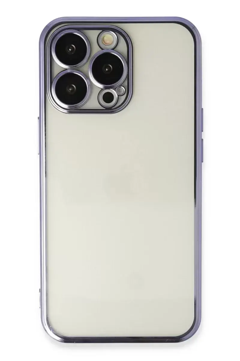 Newface İphone 14 Pro Kılıf Razer Lensli Silikon - Mor