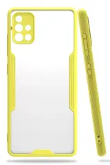 Newface Samsung Galaxy A71 Kılıf Platin Silikon - Sarı