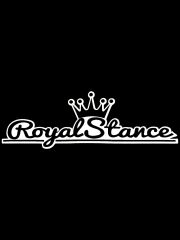 Royal Stance Yazılı Oto Sticker Siyah Beyaz 35x10 cm