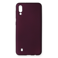 Samsung Galaxy M10 Kılıf First Silikon - Mürdüm
