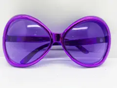 Mor Renk Yeşilçam Nostalji 80li Yıllar 90lı Yıllar Parti Gözlüğü  7x16 Cm