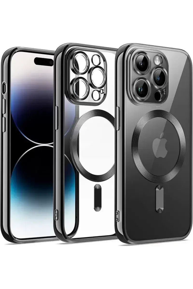 Newface İphone 12 Pro Kılıf Kross Magneticsafe Kapak - Siyah