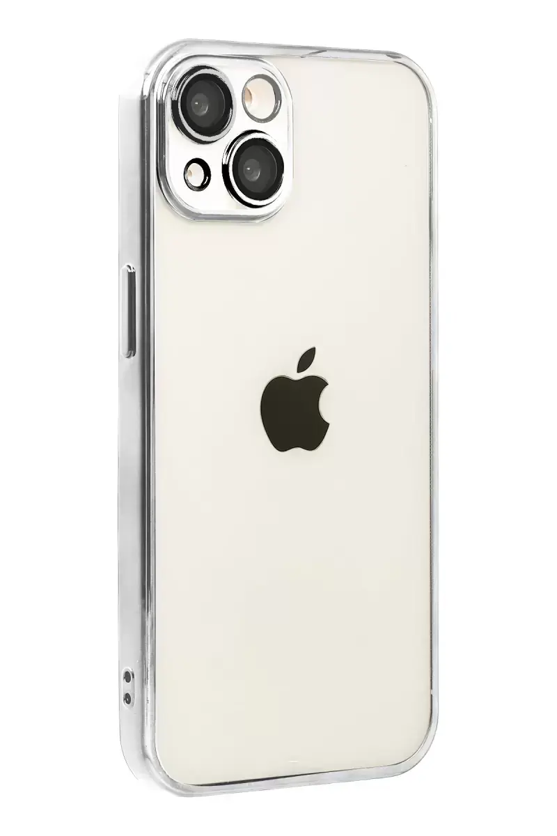 Newface Apple İphone 15 Razer Lensli Silikon - Gümüş