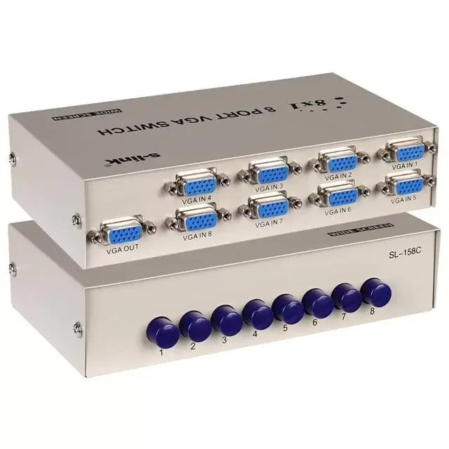 S-link Sl-158c 8x1 Port Vga Switch (8 Giriş - 1 Çıkış)