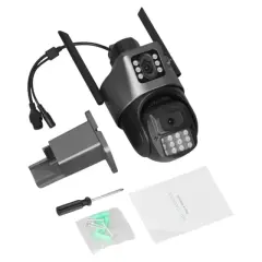 Plato Pl-39050 Dual Smart Çift Kameralı Gece Görüşlü 3mp+3mp Speed Dome Wi-fi Güvenlik Kamerası İcsee