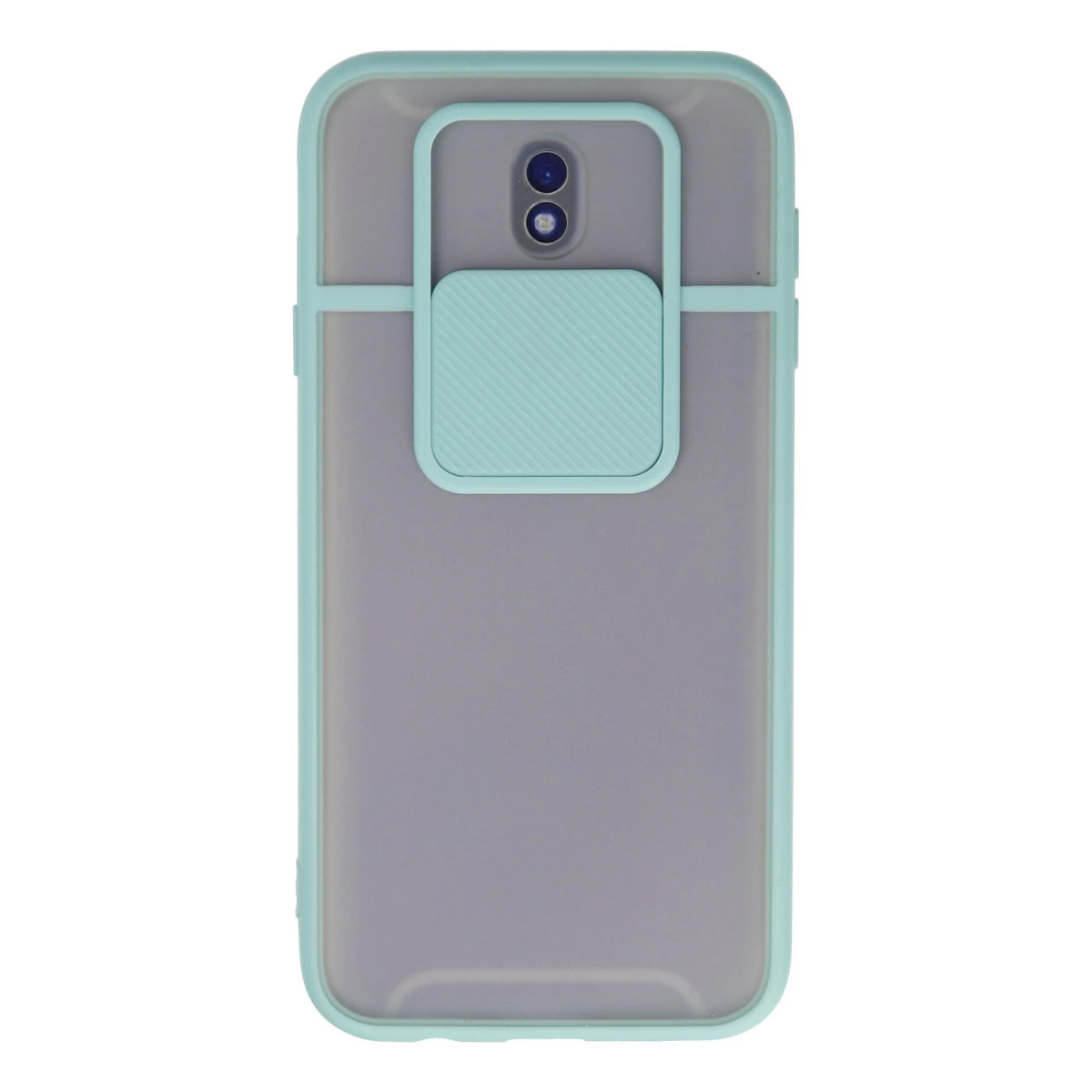 Samsung Galaxy J7 Pro / J730 Kılıf Palm Buzlu Kamera Sürgülü Silikon - Turkuaz