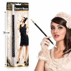 Siyah Payetli Sigara Tutacağı