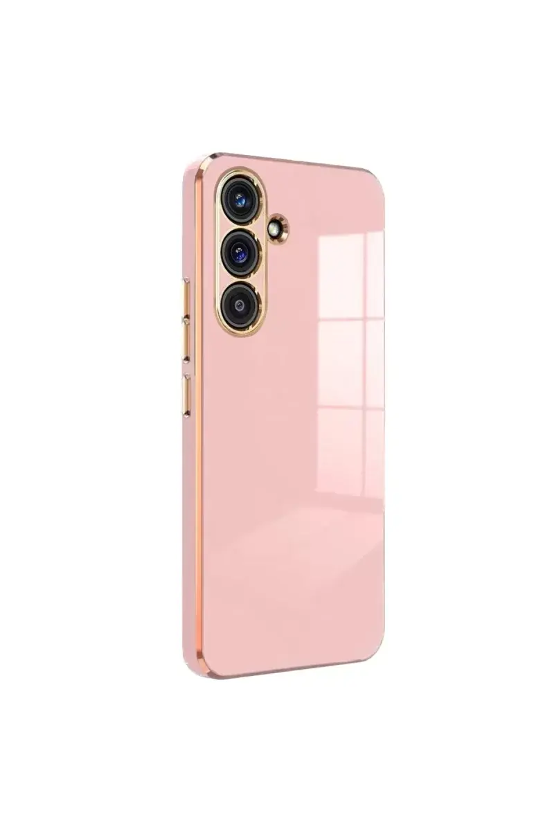 Newface Samsung Galaxy S24 Fe Kılıf Volet Silikon - Pembe