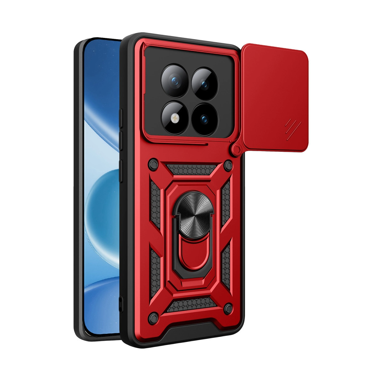 Xiaomi Redmi Note 15 Pro Plus 5g Pars Lens Yüzüklü Silikon - Kırmızı