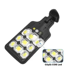 Powermaster Hs-8037b Solar 9 Cob Ledli Hareket Sensörlü Sokak Lambası