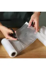 30 cm x 5 Metre Ekstra Geniş Rulo Tırtıklı Vakum Poşeti - Gıdaya Uygun