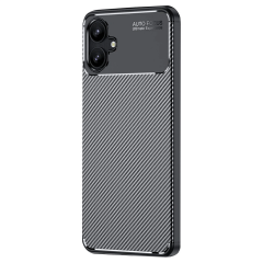 Samsung Galaxy A06 Kılıf Auto Focus Karbon Kapak - Siyah