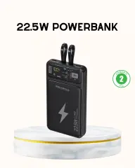 Powerbank Hızlı Şarj 10000 Mah Dahili Kablo