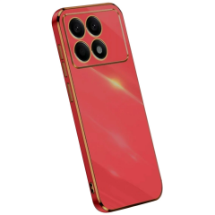Xiaomi Poco X6 Pro Kılıf Volet Silikon - Kırmızı