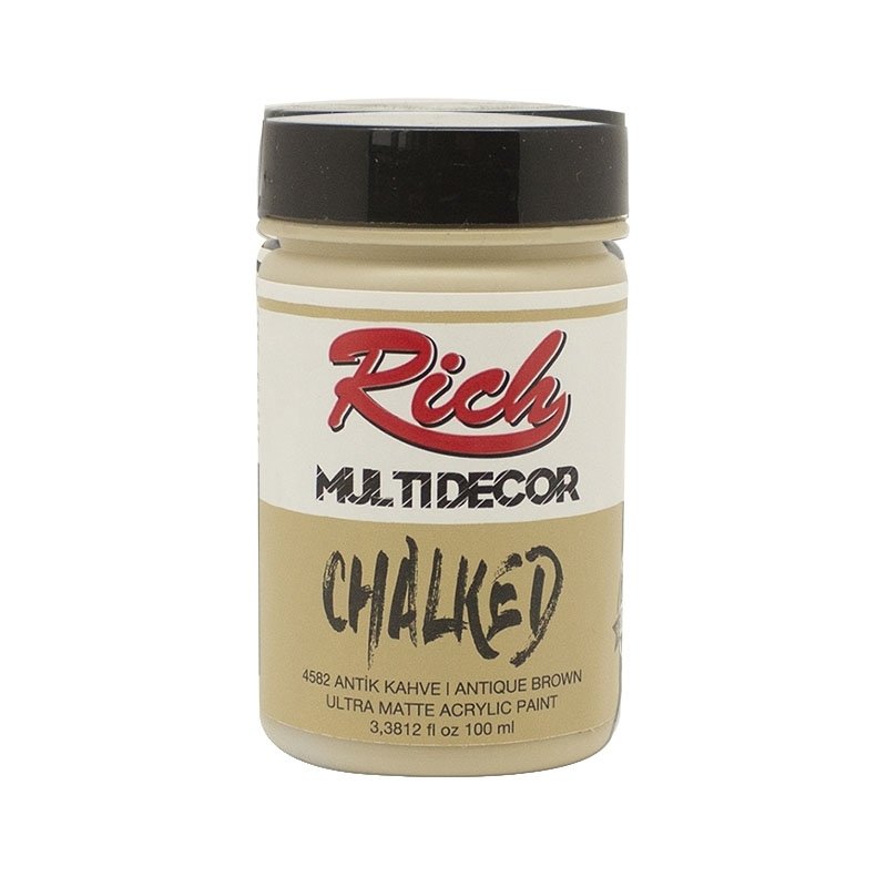 Multidecor Chalked Akrilik Boya - 100cc - Antik Kahve - N:4582