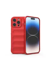 Newface İphone 15 Pro Max Kılıf Optimum Silikon - Kırmızı