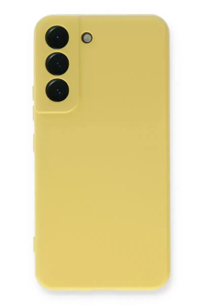 Newface Samsung Galaxy S23 Kılıf Nano İçi Kadife Silikon - Sarı