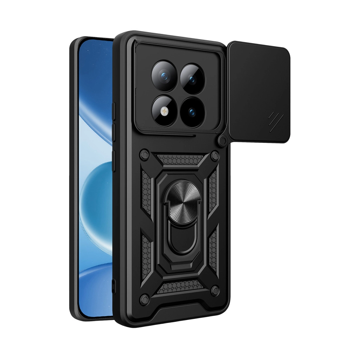 Xiaomi Redmi Note 15 Pro Plus 5g Pars Lens Yüzüklü Silikon - Siyah
