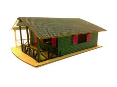 Maket Verandalı Dağ Evi 1:100 - Yeşil