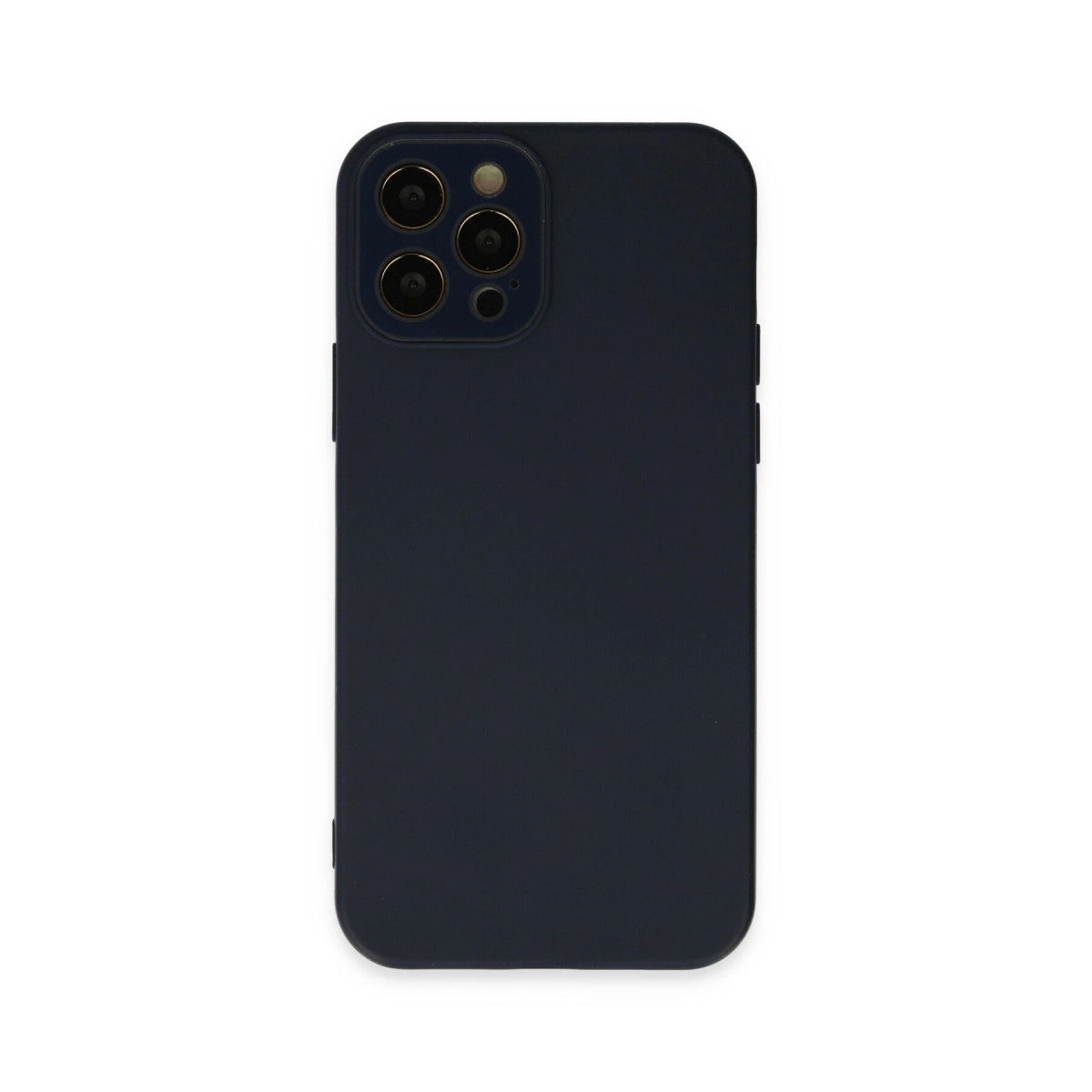 İphone 12 Pro Max Kılıf Lansman Glass Kapak - Lacivert