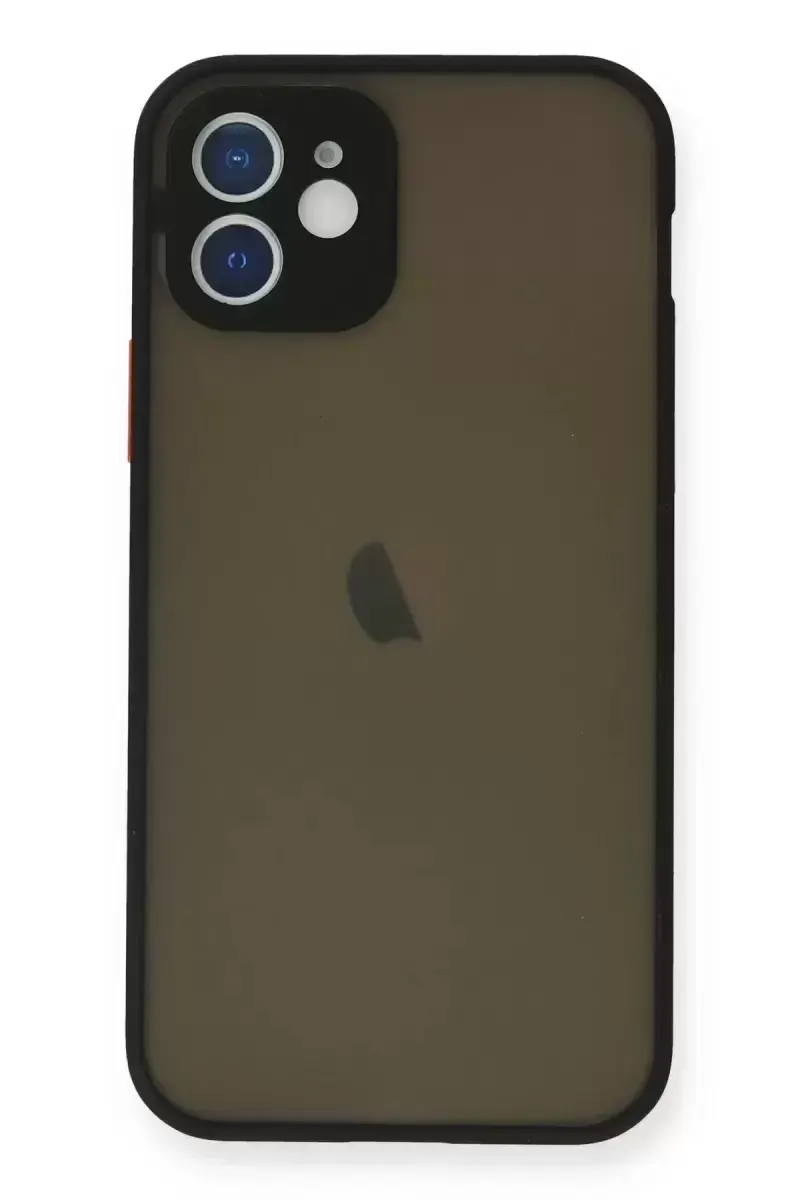 Newface İphone 12 Mini Kılıf Montreal Silikon Kapak - Siyah