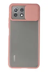 Newface Xiaomi Mi 11 Lite Kılıf Palm Buzlu Kamera Sürgülü Silikon - Pembe